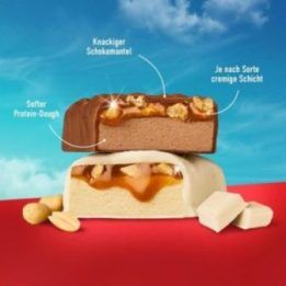 Baltyminis batonėlis More Nutrition Soft Protein Bar 10 × 50 g, žemės riešutų ir karamelės skonio