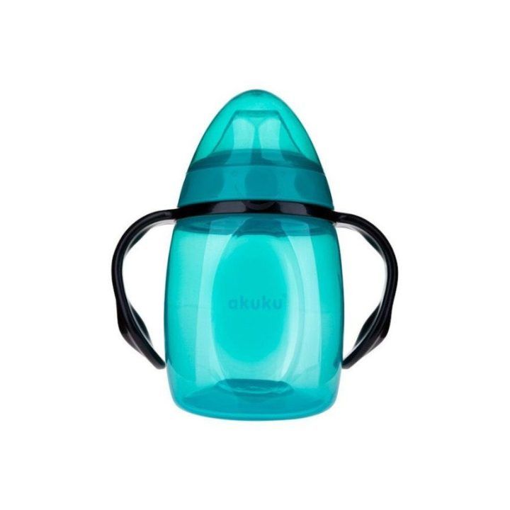Puodelis su minkštu antgaliu Akuku A0366, mėlynas, 280 ml