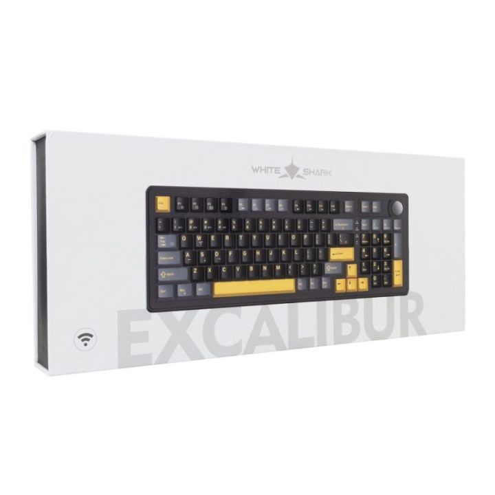White Shark Excalibur L mechaninė žaidimų klaviatūra, juoda, US