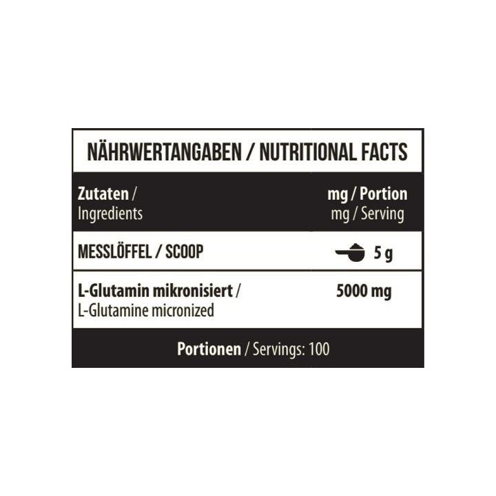 L-glutamino milteliai MST RAW 500 g