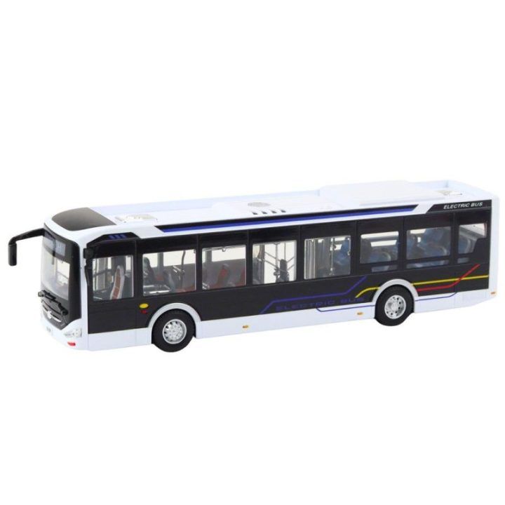Žaislinis miesto autobusas su šviesomis ir garsais, 1:42, baltas