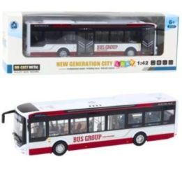 Žaislinis metalinis miesto autobusas su šviesomis ir garsais 1:42