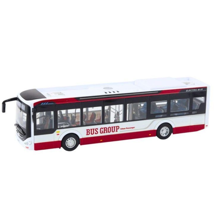 Žaislinis metalinis miesto autobusas su šviesomis ir garsais 1:42