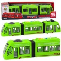 Žalias žaislinis metro traukinys 1:16 su šviesomis ir garsais