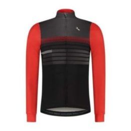 Dviratininko marškinėliai ilgomis rankovėmis Rogelli Stryde, juoda ir raudona, 3XL