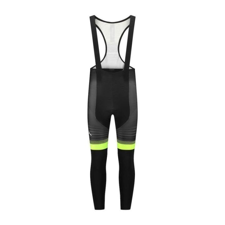 Vyriškos dviratininko kelnės su petnešomis Rogelli Stryde, juodos ir geltonos