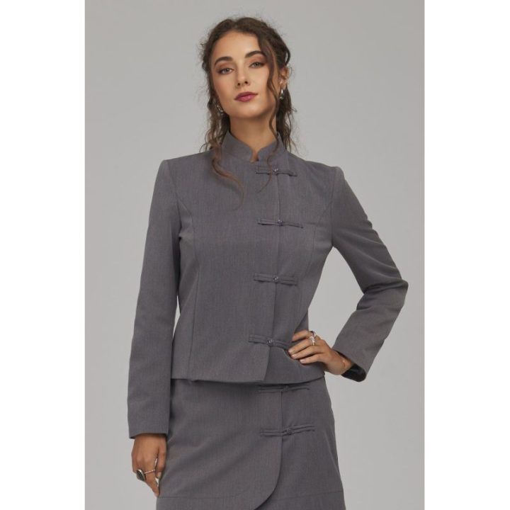 Pilkas moteriškas švarkas Nife
