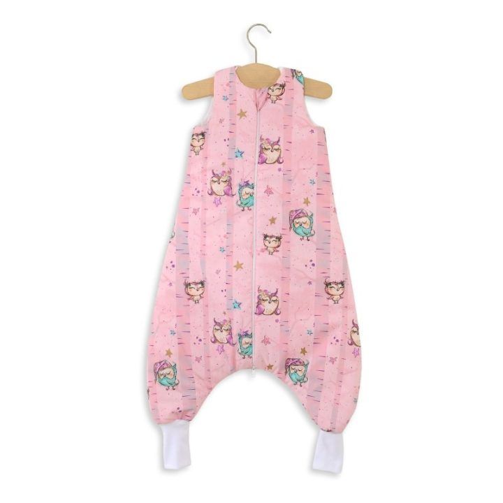 Kūdikio miegmaišis su kojytėmis BOBONO Pink Owls, TOG 2.5