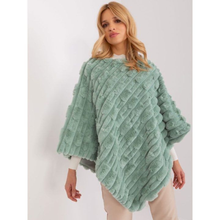 Mėtų spalvos oversize pončas