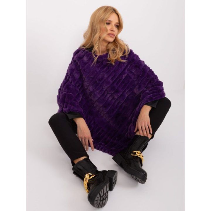 Violetinis pončas oversize