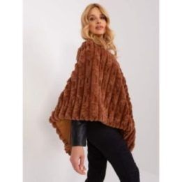 Šokolado spalvos oversize pončas