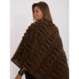 Tamsiai rudas oversize pončas