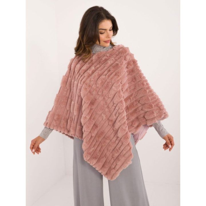 Tamsiai rožinis oversize pončas