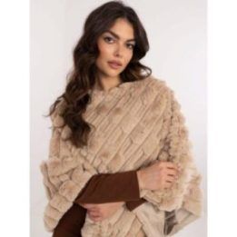 Smėlio spalvos oversize pončas