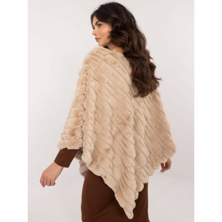 Smėlio spalvos oversize pončas