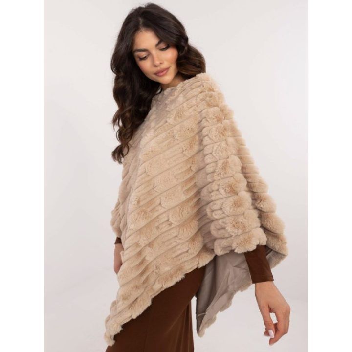 Smėlio spalvos oversize pončas