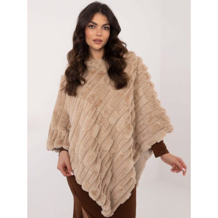 Smėlio spalvos oversize pončas