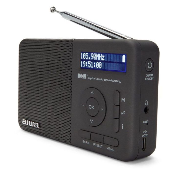 Aiwa RD-40DAB nešiojamas DAB+/FM radijas, juodas