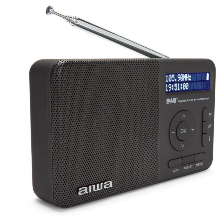 Aiwa RD-40DAB nešiojamas DAB+/FM radijas, juodas