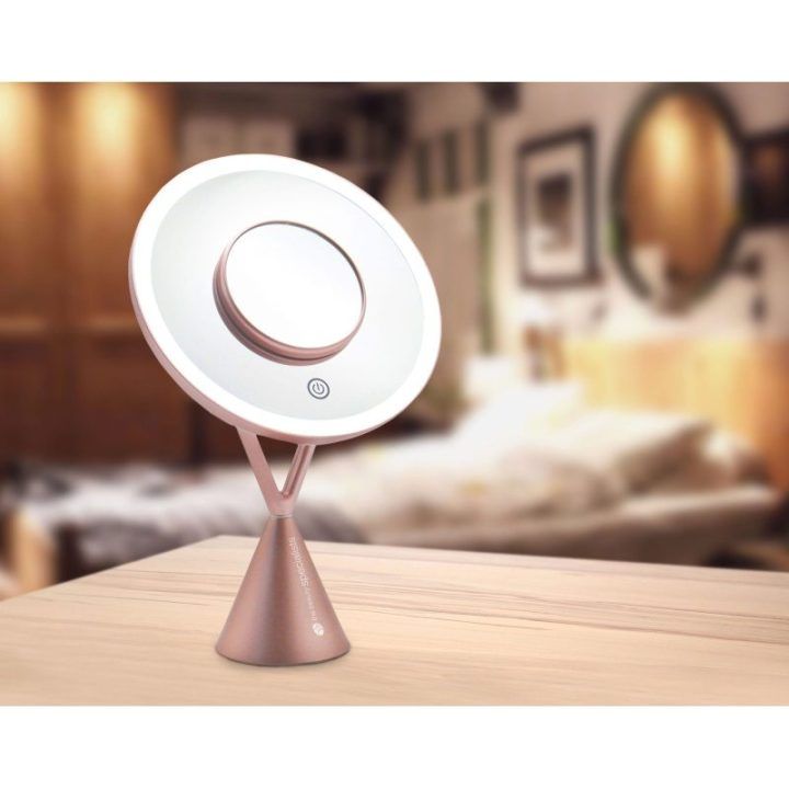 Rio Illuminated HD makiažo veidrodis, rožinio aukso spalvos