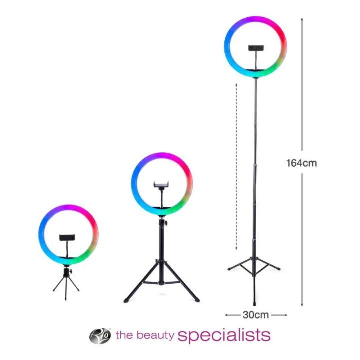 Rio RL12-EU/1,4 30 cm RGB žiedinė studijinė lemputė