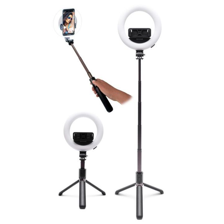 Rio RLRC-EU/1,3 15 cm žiedinė lemputė „Beauty & Vlogging“ su trikojiu