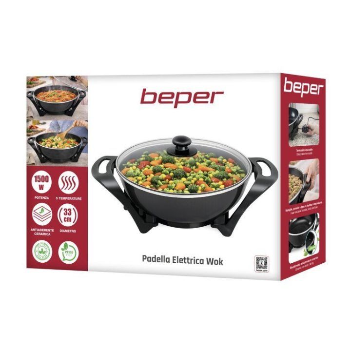 Beper P101COS100 elektrinė keptuvė, 1500 W, 5 l, 33 cm