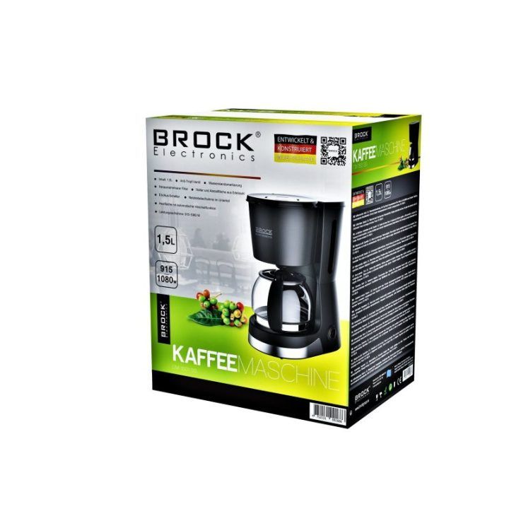 Brock CM 1501 SS kavos aparatas, juodas