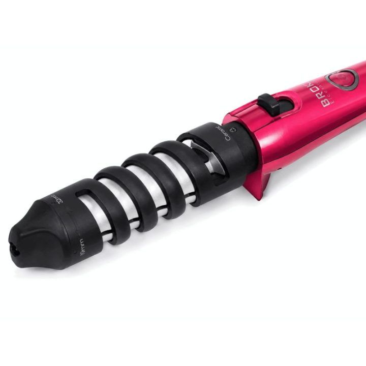 Brock HC 6201 PK spiralinės garbanojimo žnyplės, rožinės, 40 W
