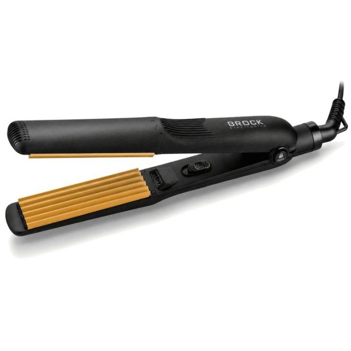Brock HC 2001 BK keraminės gofravimo žnyplės 35 W, juodos