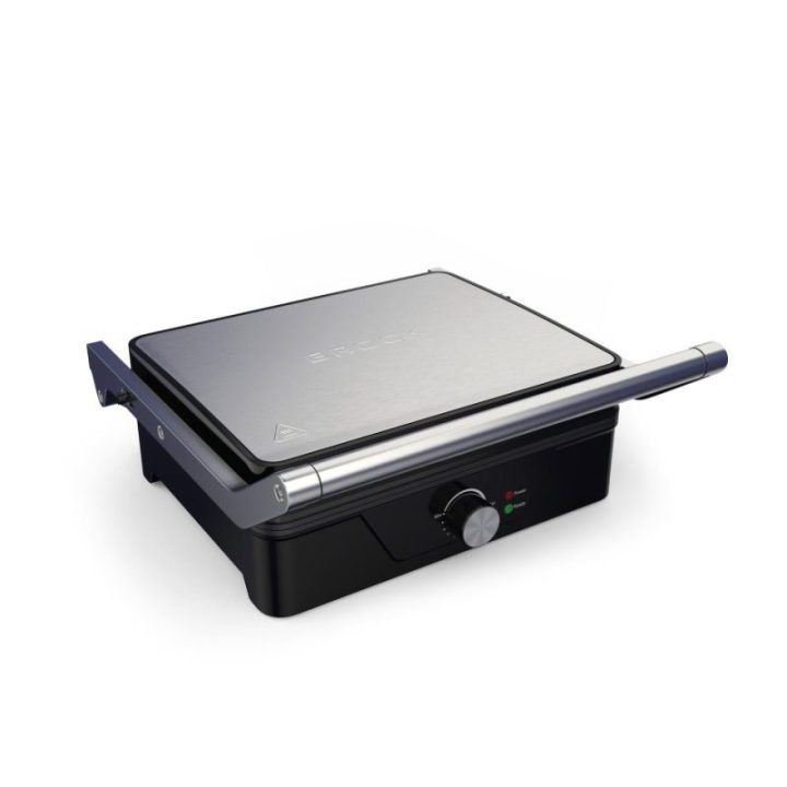 Brock HCG 5000 SS elektrinis grilis, 2000 W, juodas / plieno spalvos