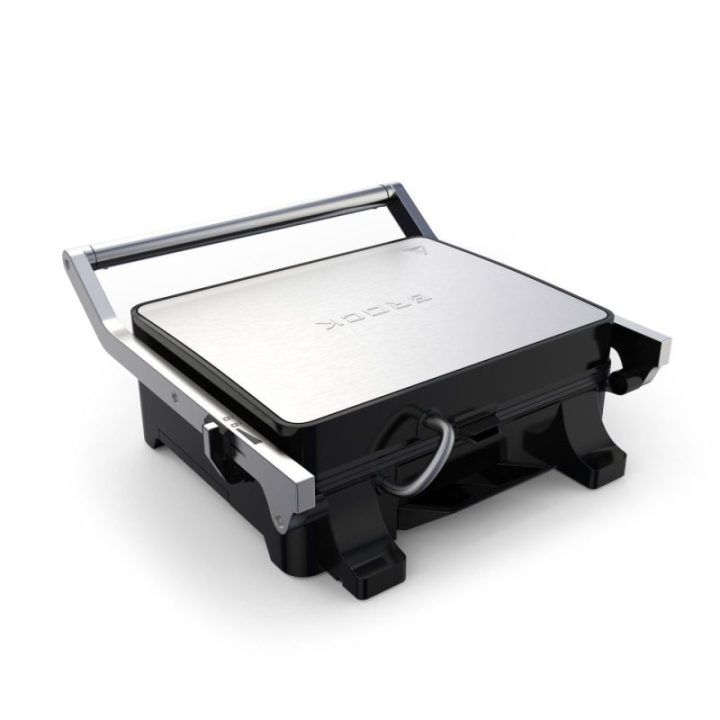 Brock HCG 5000 SS elektrinis grilis, 2000 W, juodas / plieno spalvos