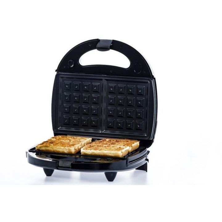 Brock SSM 2003 RD 3in1 sumuštinių keptuvė, vaflinė ir grilis, 750 W, juoda/raudona