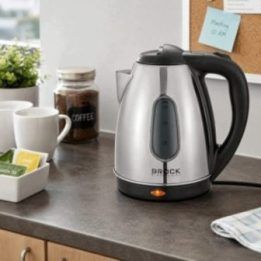 Brock WK 0601 SS elektrinis virdulys 1,8 l, 1500 W, juodas/nerūdijančio plieno