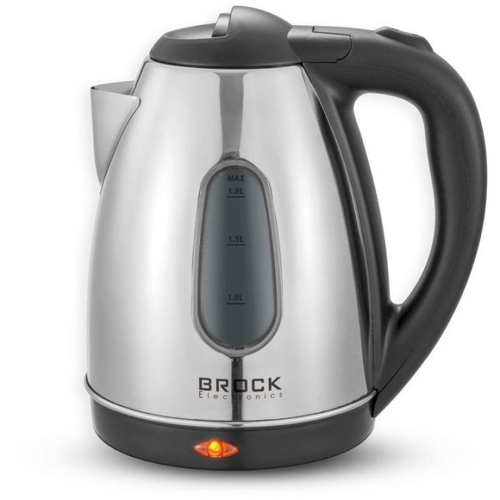 Brock WK 0601 SS elektrinis virdulys 1,8 l, 1500 W, juodas/nerūdijančio plieno
