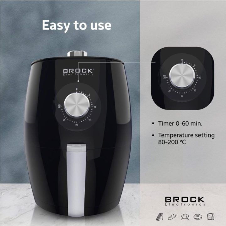 Brock AFM 3501 BK oro gruzdintuvė, 3,5 l, juoda