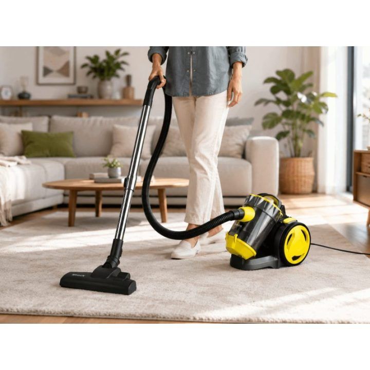 Brock BVC 8056 YT cikloninis dulkių siurblys be maišelio, 800 W, juodas/geltonas