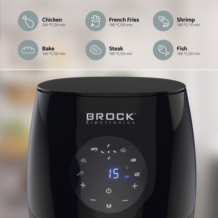 Brock AFD 3502 BK oro gruzdintuvė, 3,5 l, juoda