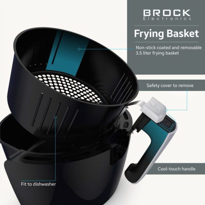 Brock AFD 3502 BK oro gruzdintuvė, 3,5 l, juoda