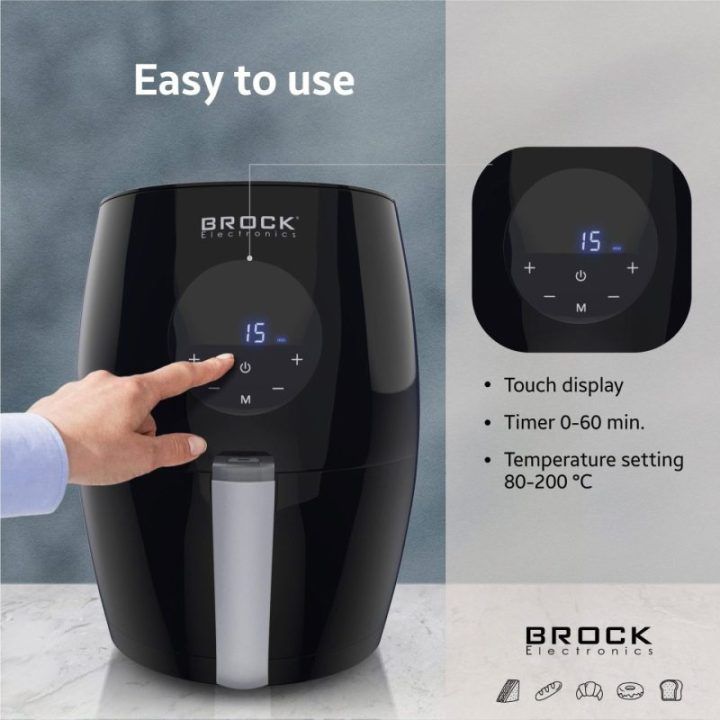Brock AFD 3502 BK oro gruzdintuvė, 3,5 l, juoda
