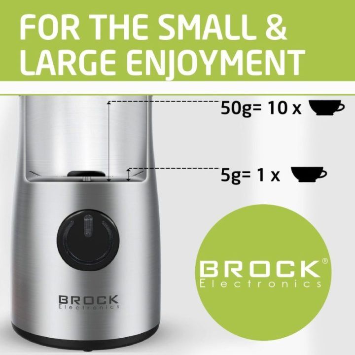 Brock CG 1050 SS kavamalė, 150 W, plieninė