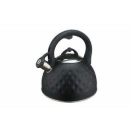 Brock MWK 003 BK švilpiantis virdulys 2,5 l, juodas / plieninis