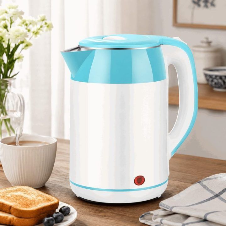 Brock WK 5521 WH elektrinis virdulys, 1,8 l, 1500 W, baltas/mėlynas