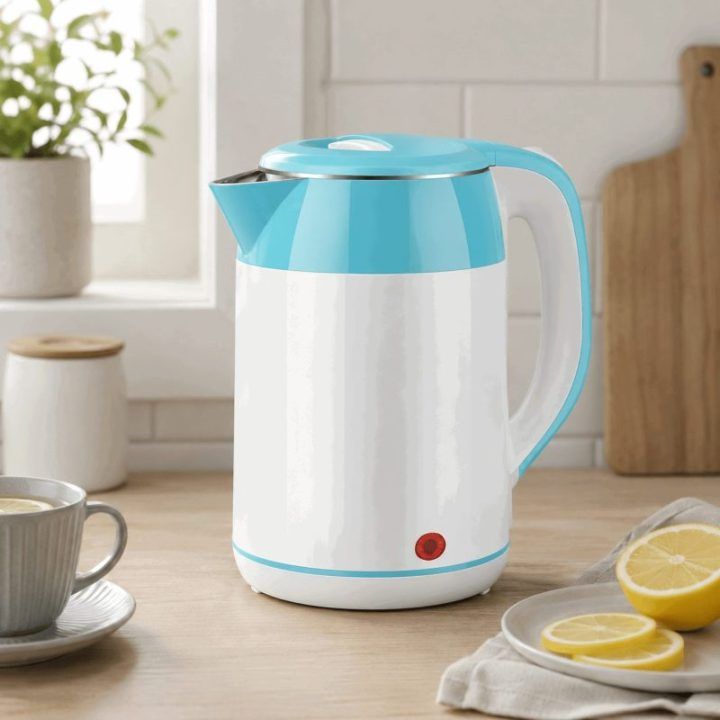 Brock WK 5521 WH elektrinis virdulys, 1,8 l, 1500 W, baltas/mėlynas