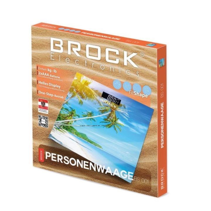 BROCK BS 001 vonios svarstyklės, 2 × AAA baterijos (pridedamos)