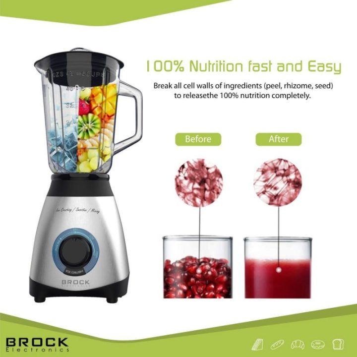 Brock BL 1502 SS stalinis blenderis, 500 W, plieno / juodas