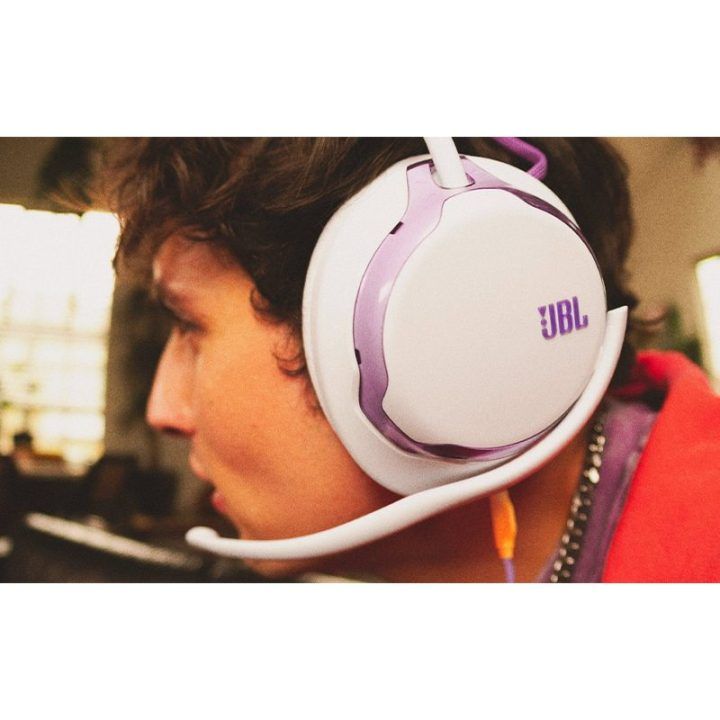JBL Quantum 250 Wireless belaidės žaidimų ausinės, baltos