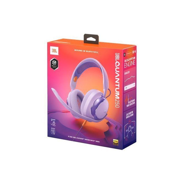 JBL Quantum 250 Wireless belaidės žaidimų ausinės, violetinės