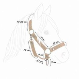 Rausvos spalvos Hobby Horse kinkymo rinkinys A3 su pavadėliu