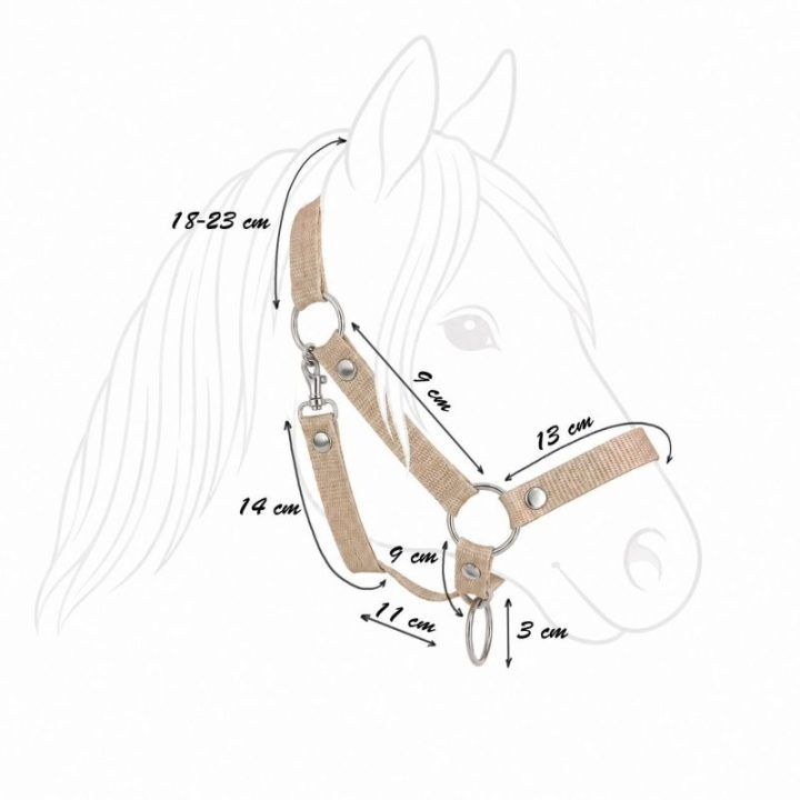 Hobio žirgo apynasris A3 su virve, oranžinis